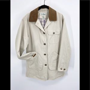 LL BEAN Khaki Tan Barn Chore Field Jacket Coat S
